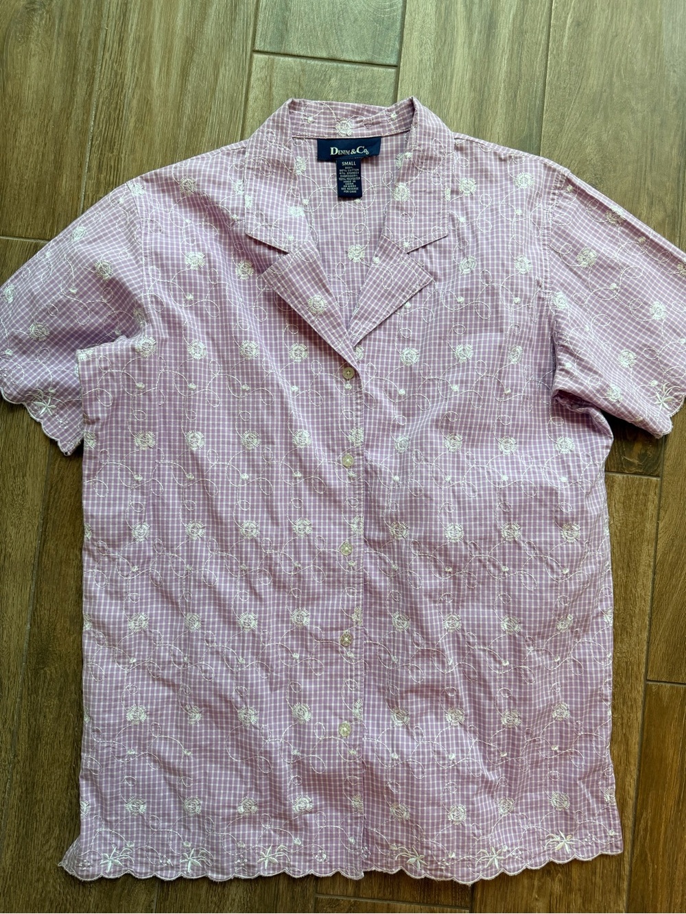 Purple Short-Sleeve Button Shirt